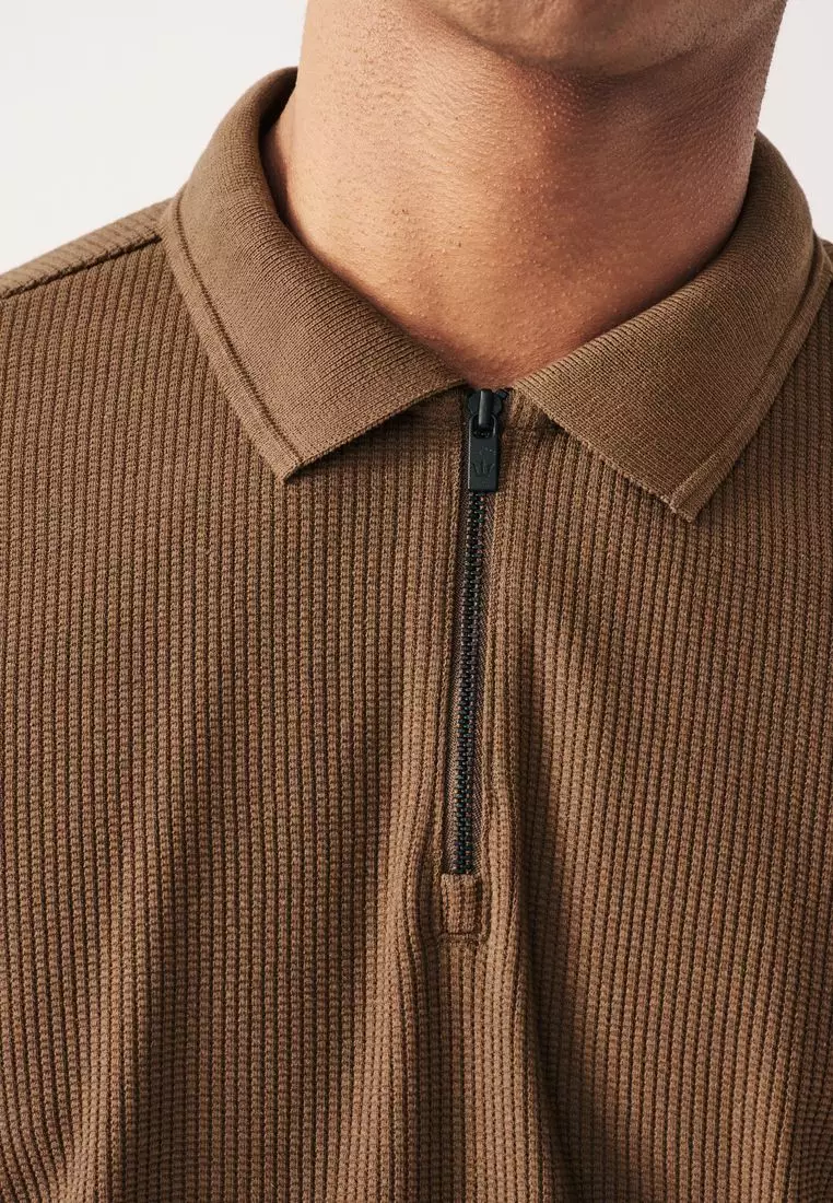 NEXT Textured Polo Shirt