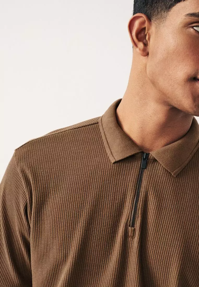 NEXT Textured Polo Shirt