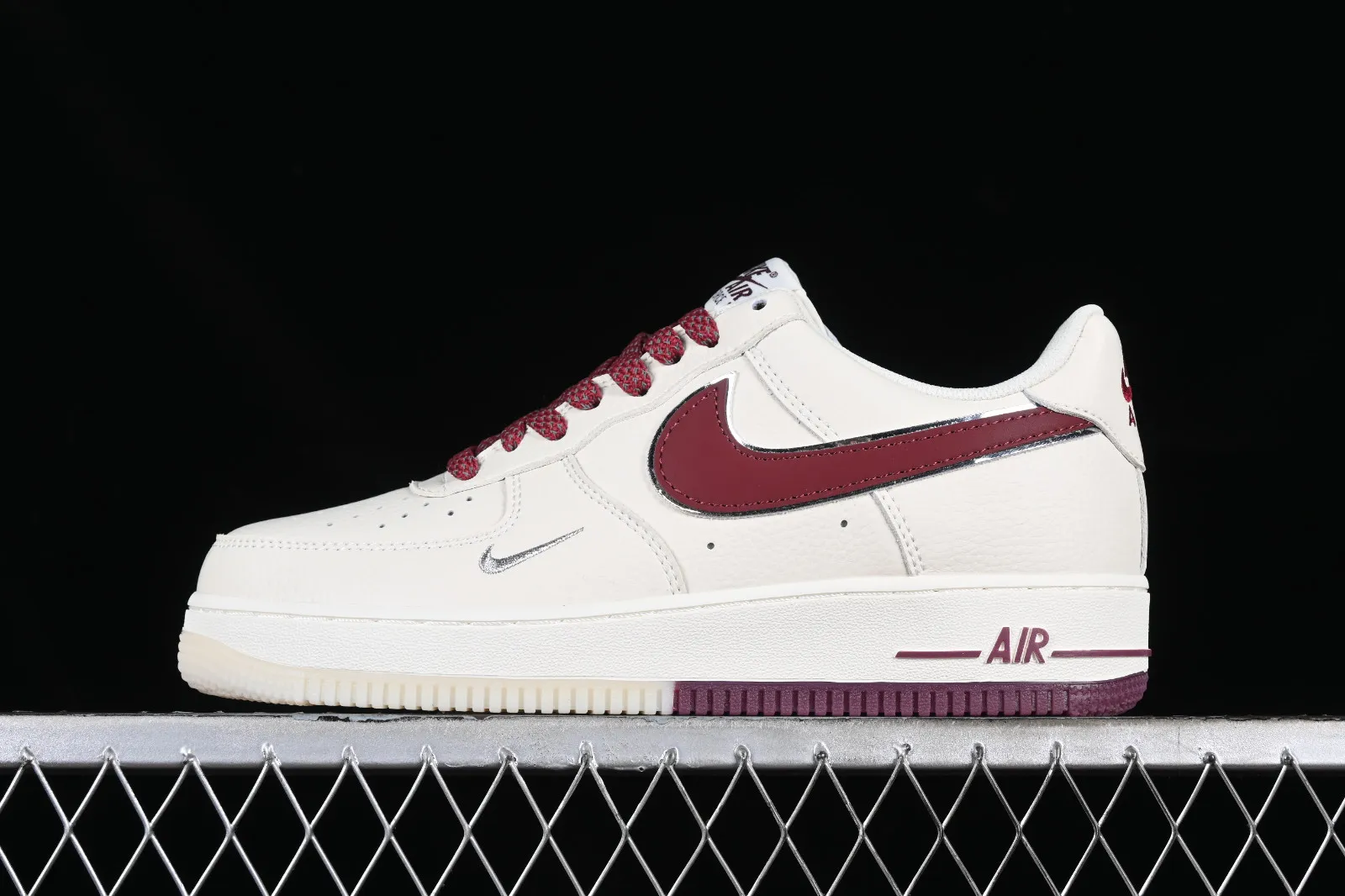 Nike Air Force 1 07 Low Dark Red Off White JJ0253-009