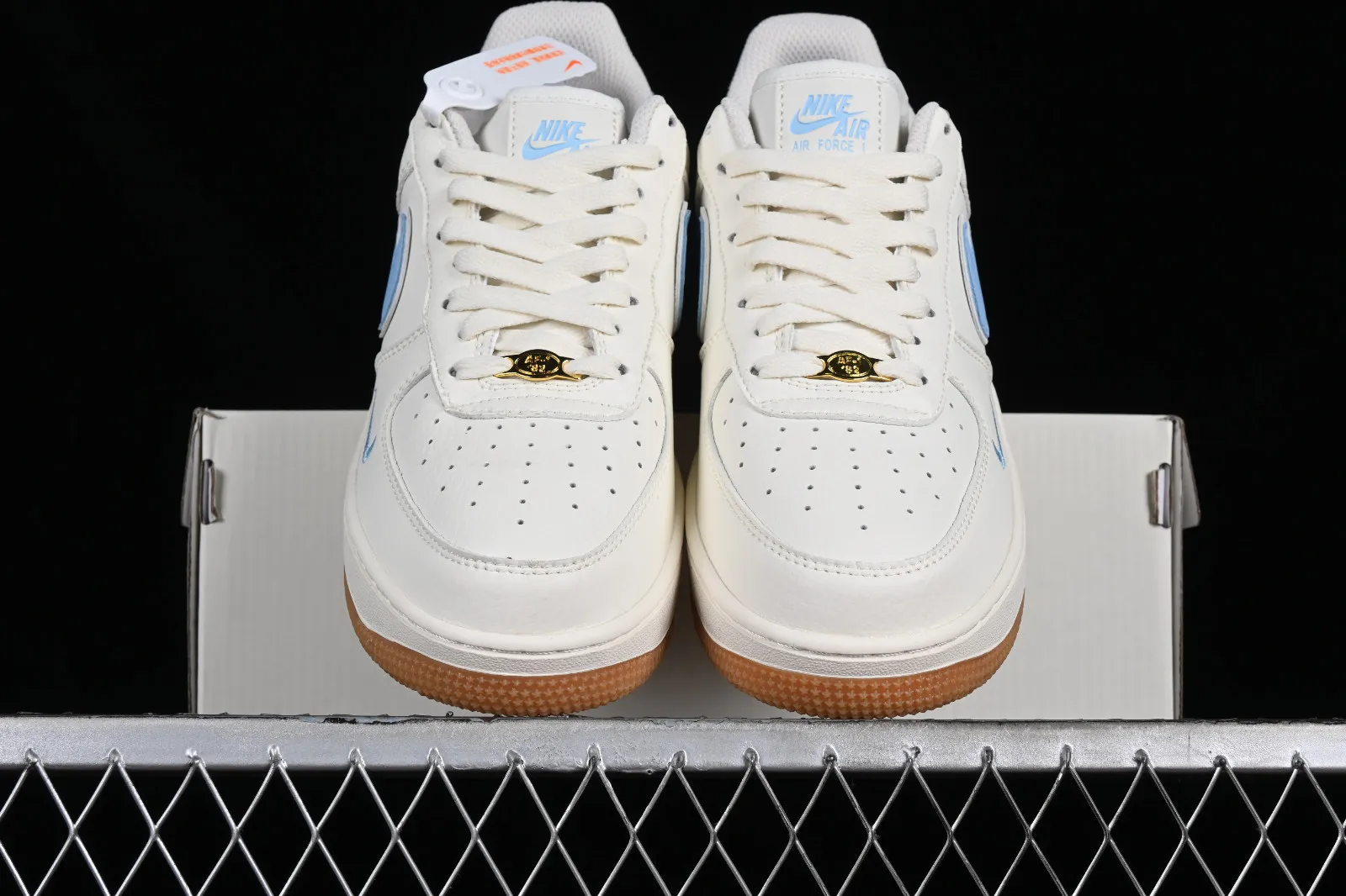 Nike Air Force 1 07 Low Off White Blue Metallic Gold WA0531-307