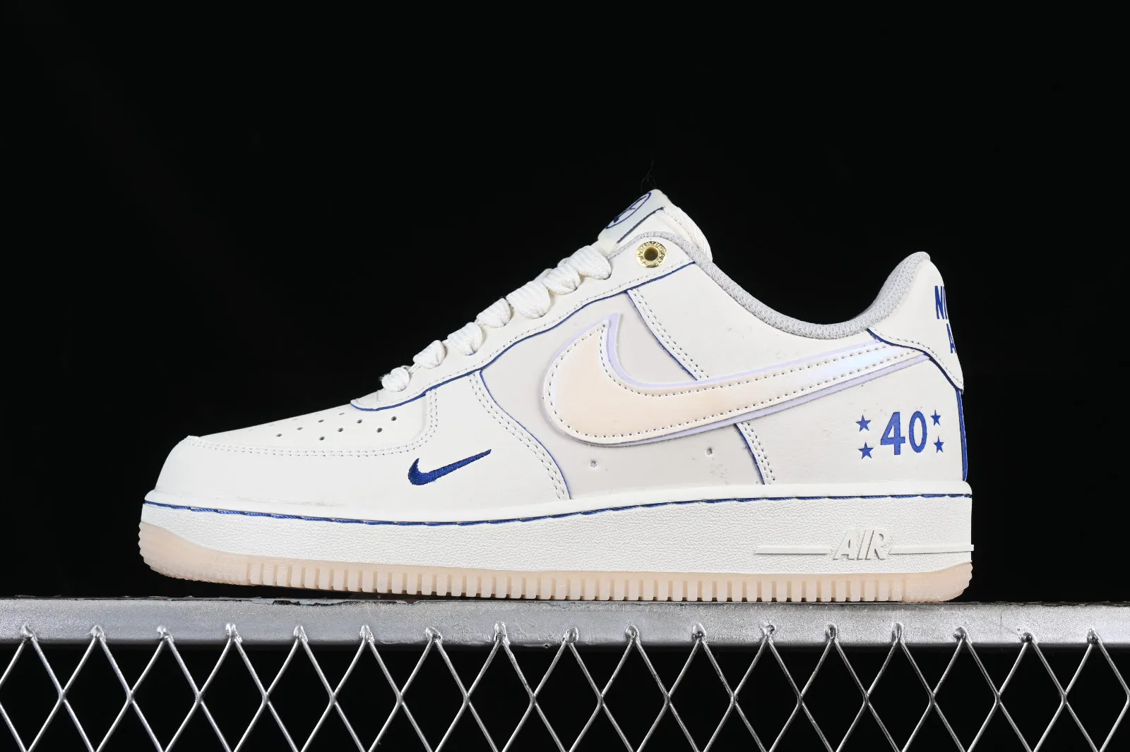 Nike Air Force 1 07 Low Off White Blue Metallic Gold XP9688-757