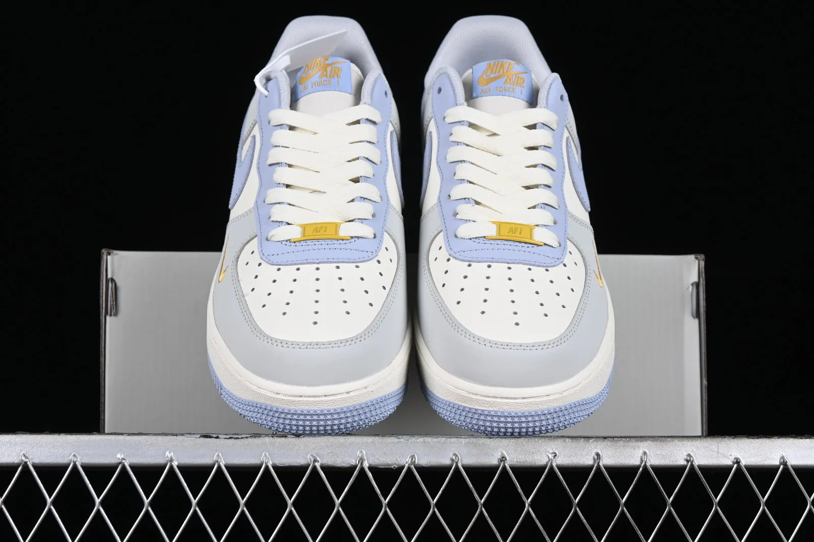 Nike Air Force 1 07 Low White Blue Grey Yellow DB3301-117