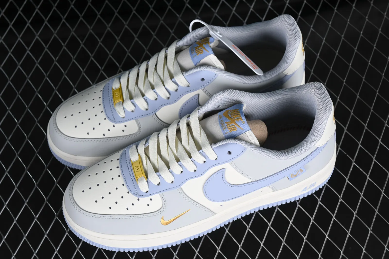 Nike Air Force 1 07 Low White Blue Grey Yellow DB3301-117