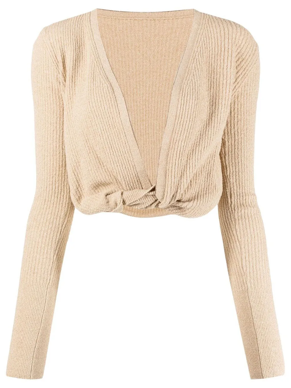 Noue front-tied cardigan