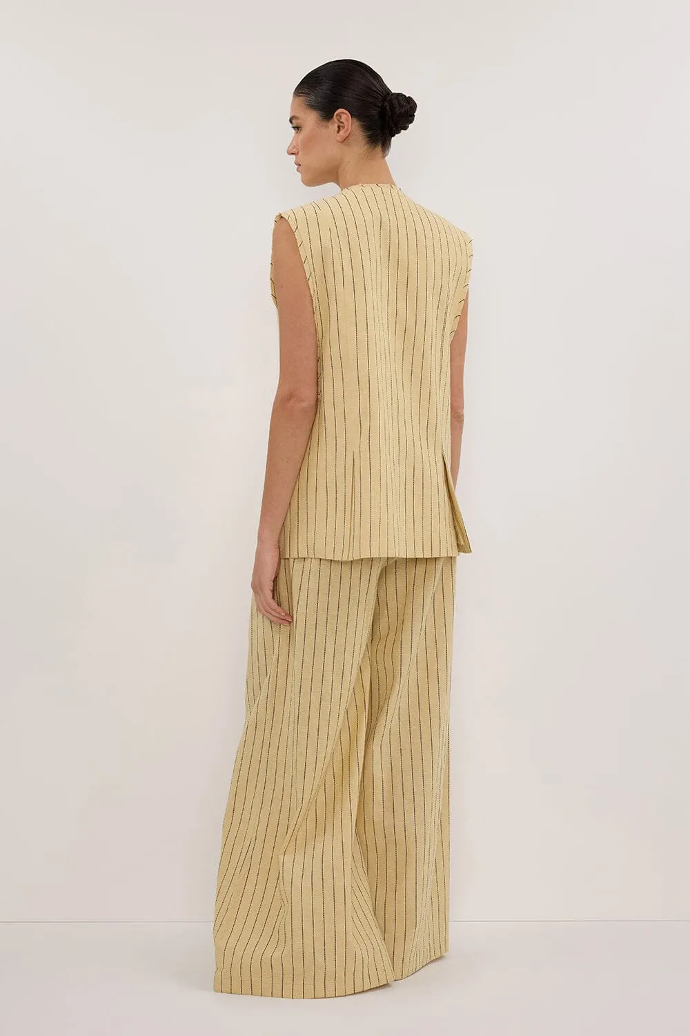 OLLIE DUNE STRIPE OVERSIZED VEST