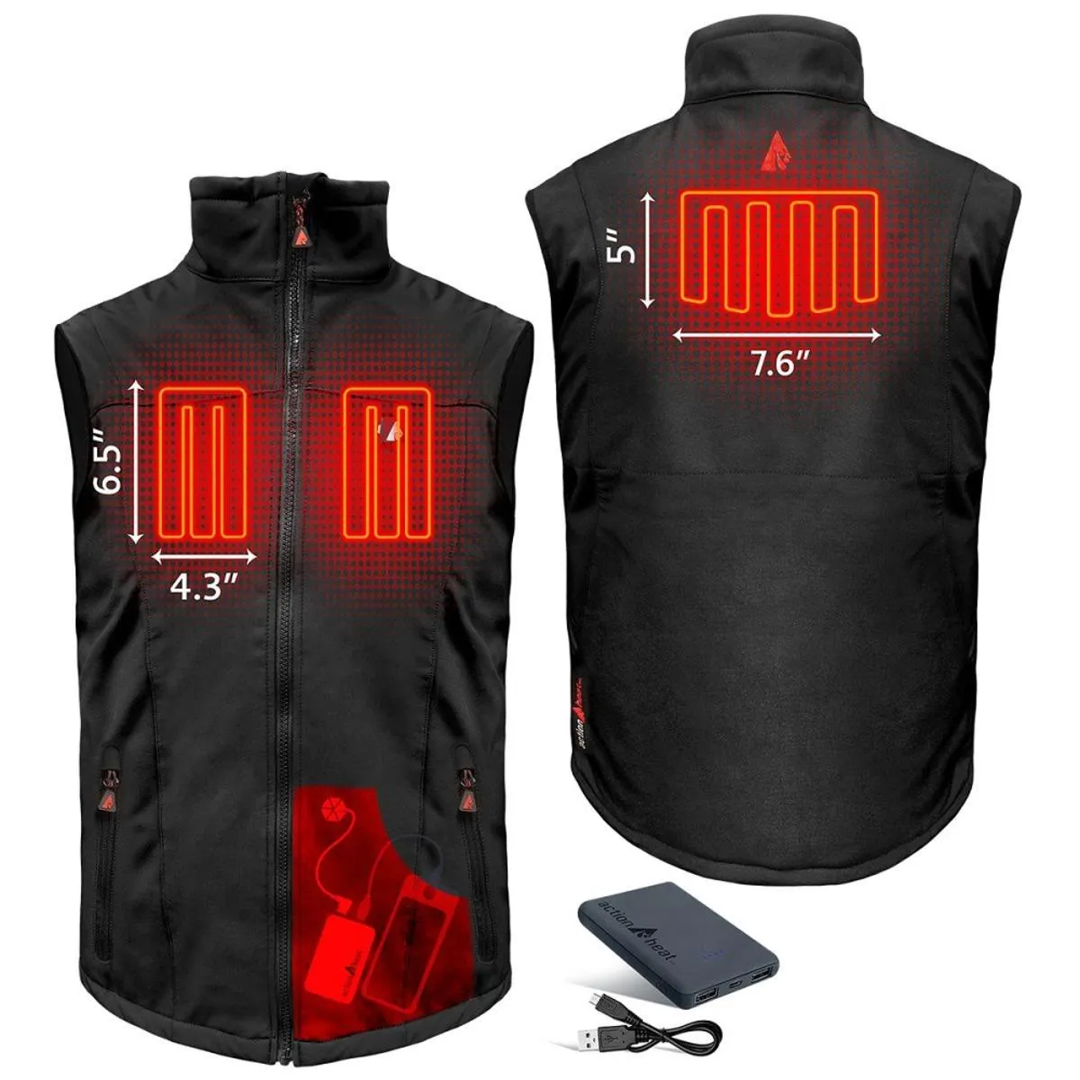 Open Box ActionHeat 5V Battery Heated Softshell Vest - Men's