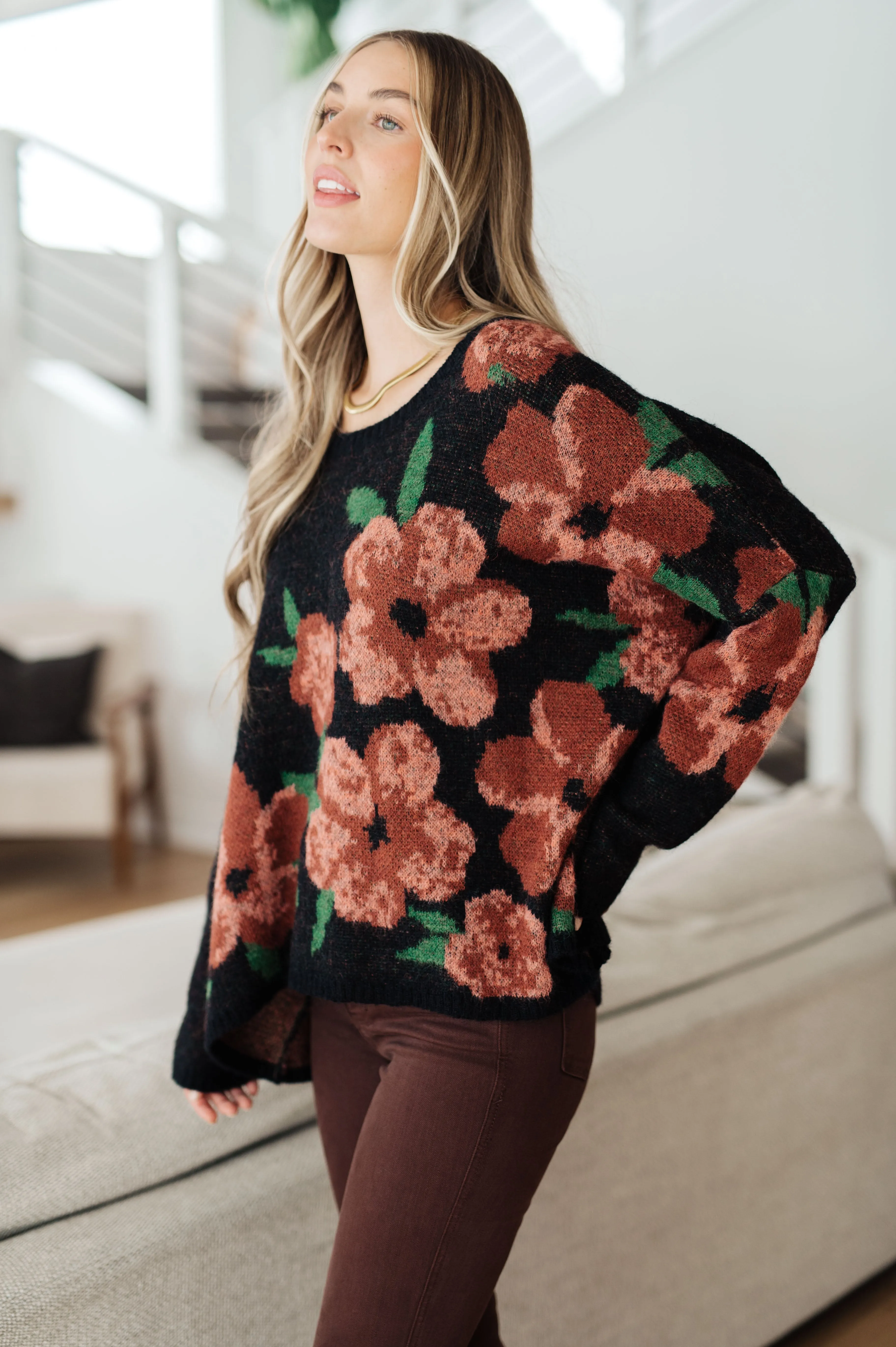 Paris Floral Sweater