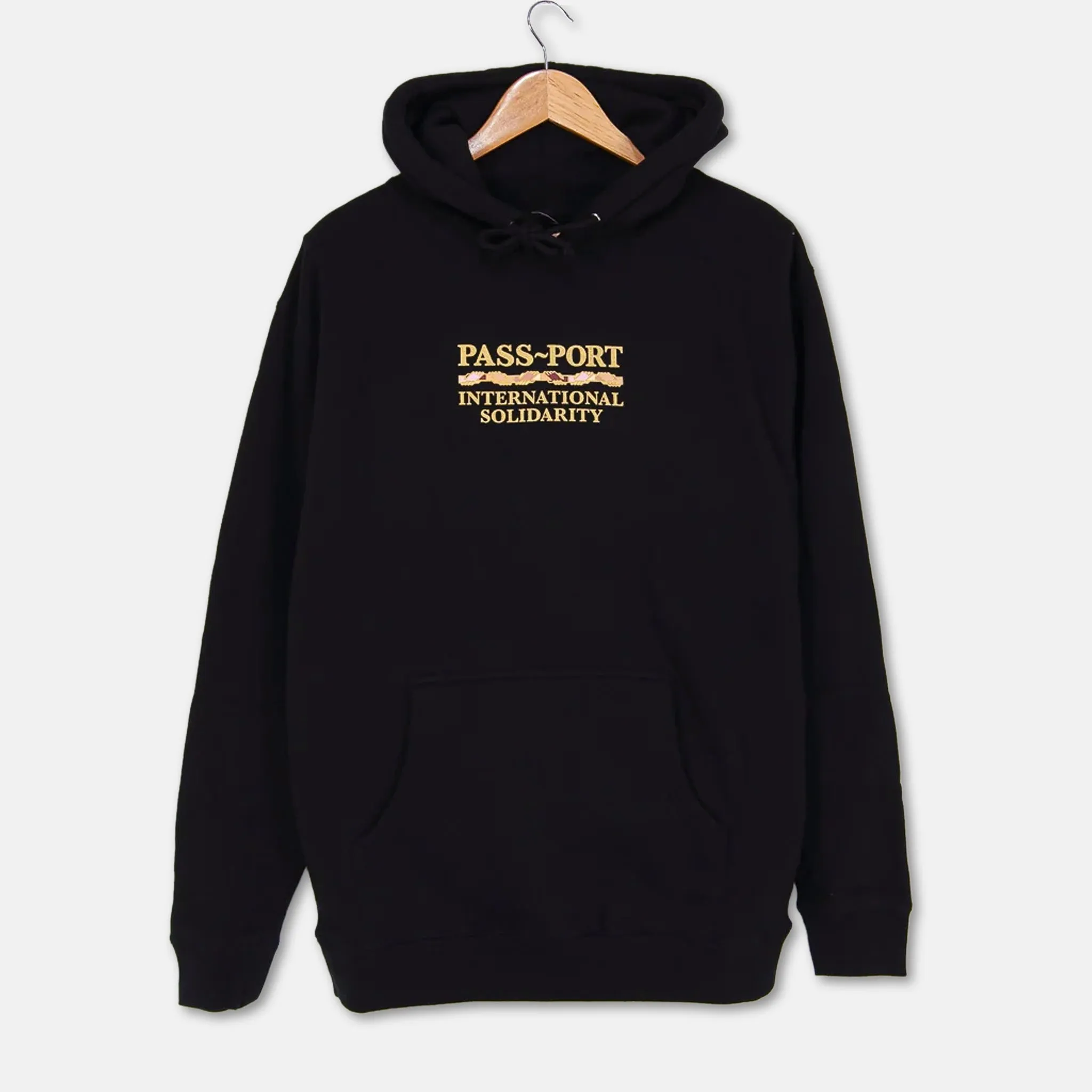 Pass Port Skateboards - Inter Solid Pullover Hooded Sweatshirt - Black