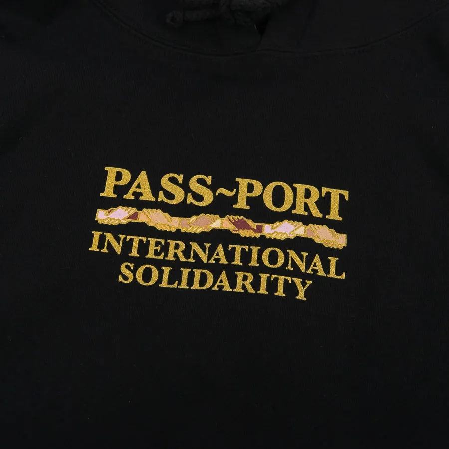 Pass Port Skateboards - Inter Solid Pullover Hooded Sweatshirt - Black