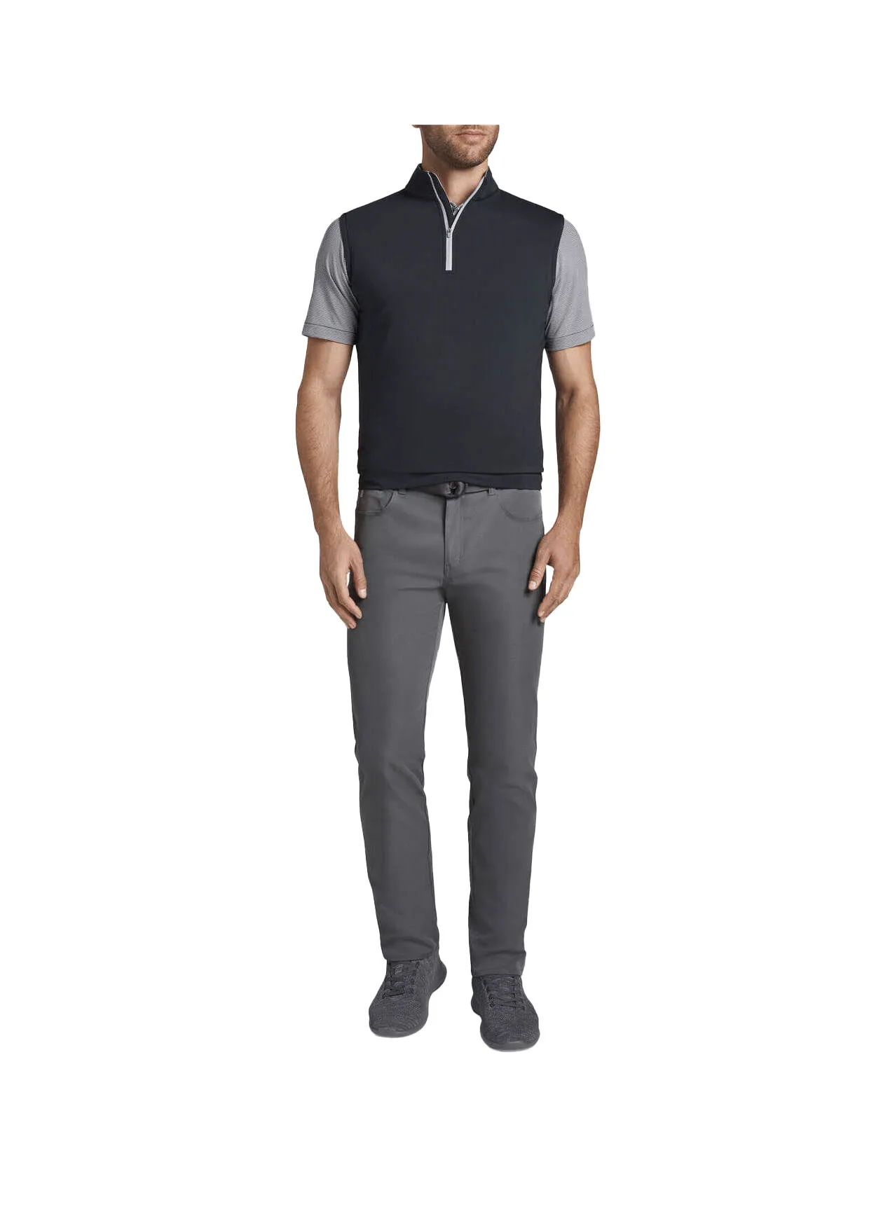 Peter Millar - Men's Galway Performance Quarter-Zip Vest - Black