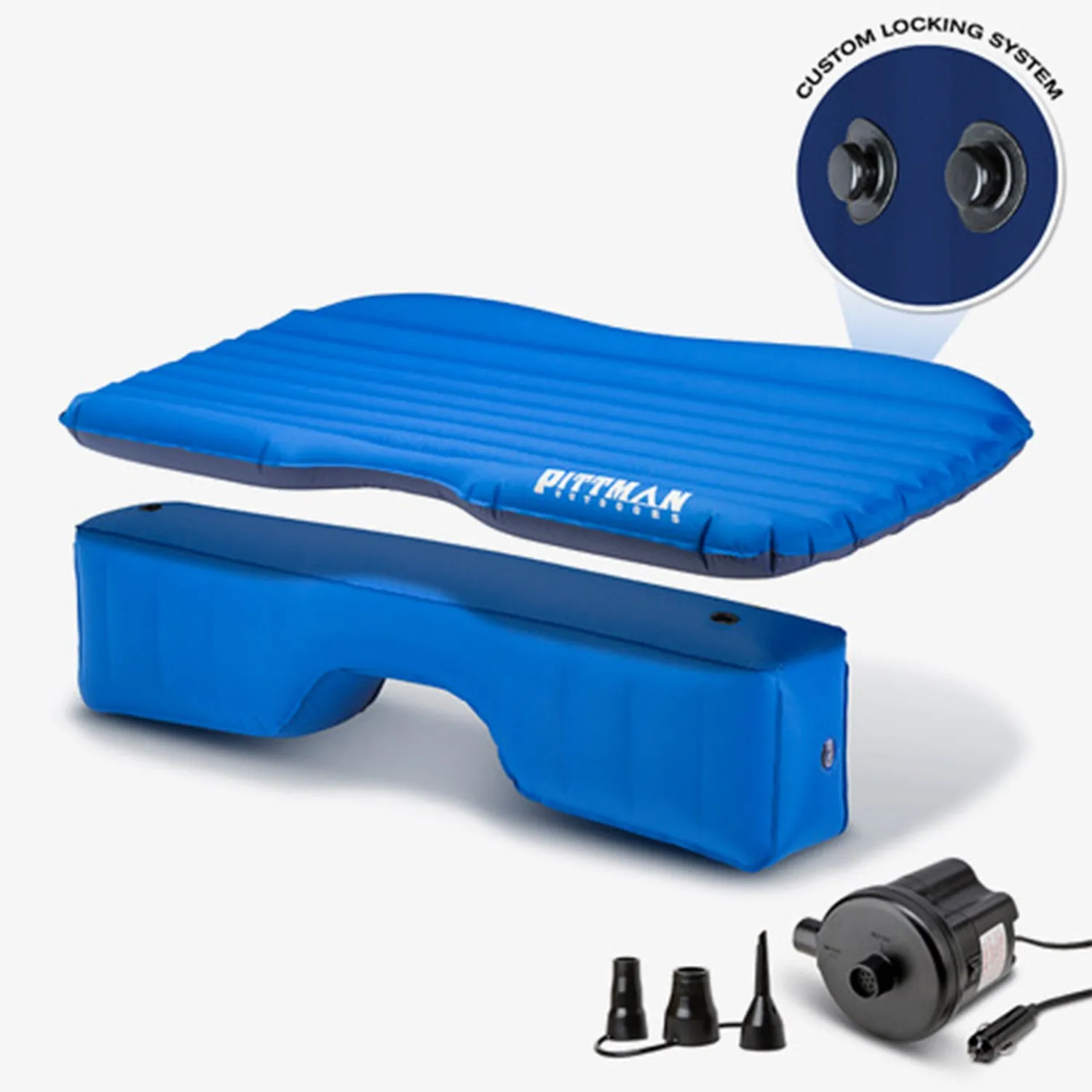 Pittman Outdoors AirBedz Inflatable Rear Seat Air Mattress Fits SUV’s & Full Size Trucks Blue