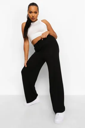 Plus Jersey Wide Leg Pants