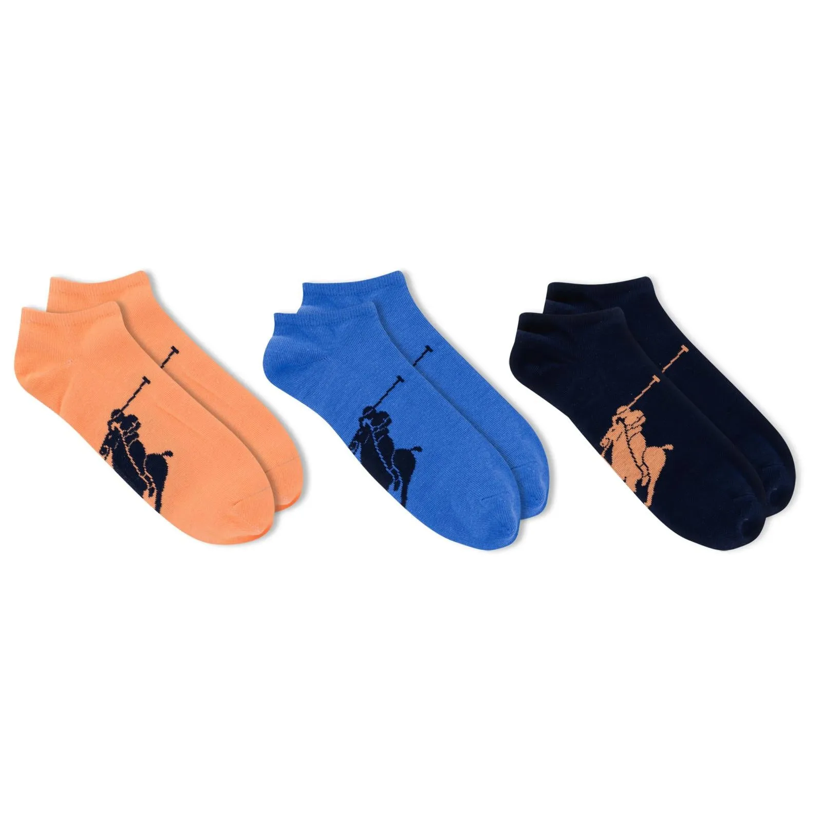 Polo Ralph Lauren Men's 3-Pack Big Polo Player Low Cut Socks