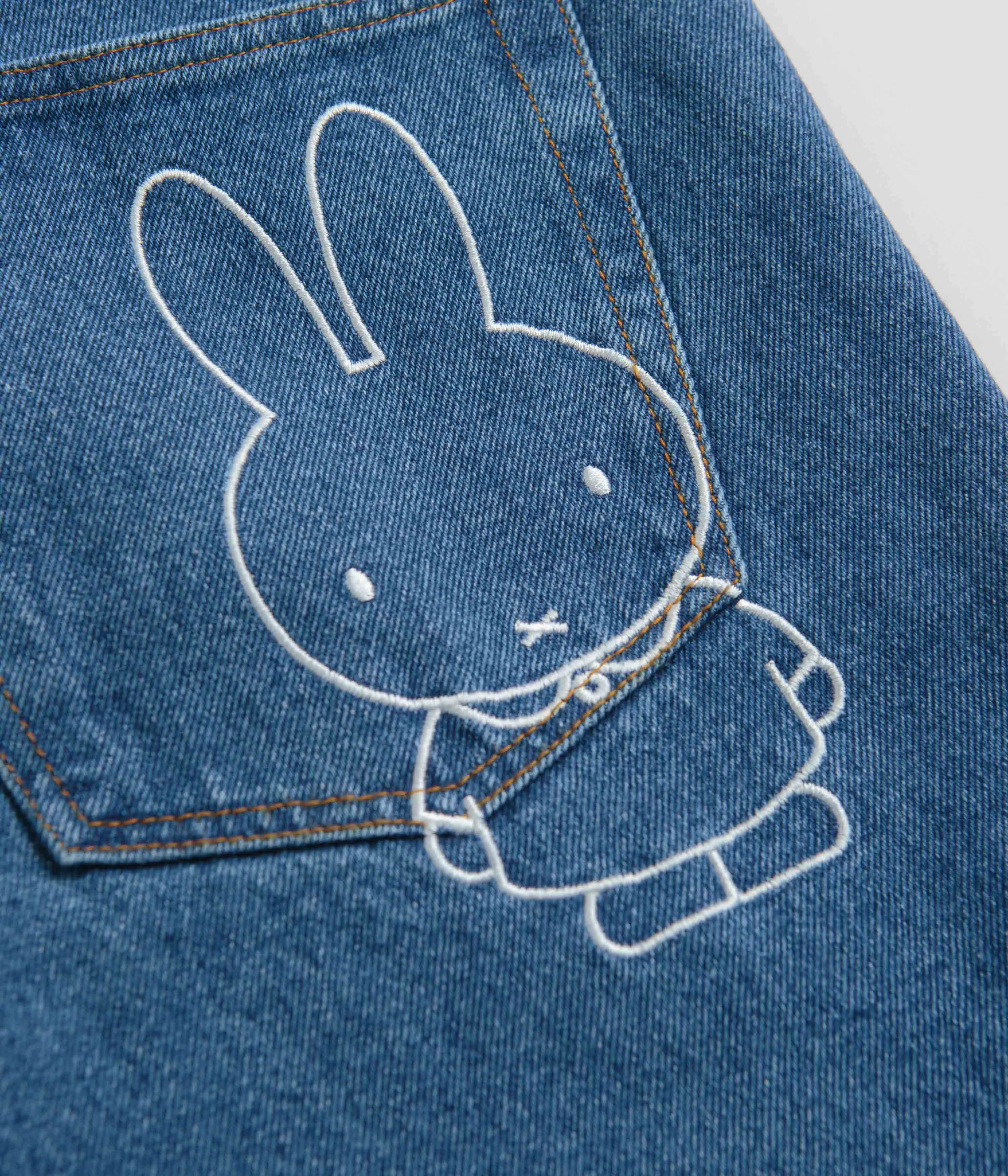 Pop Trading Company x Miffy DRS Denim Jeans - Dark Stonewash