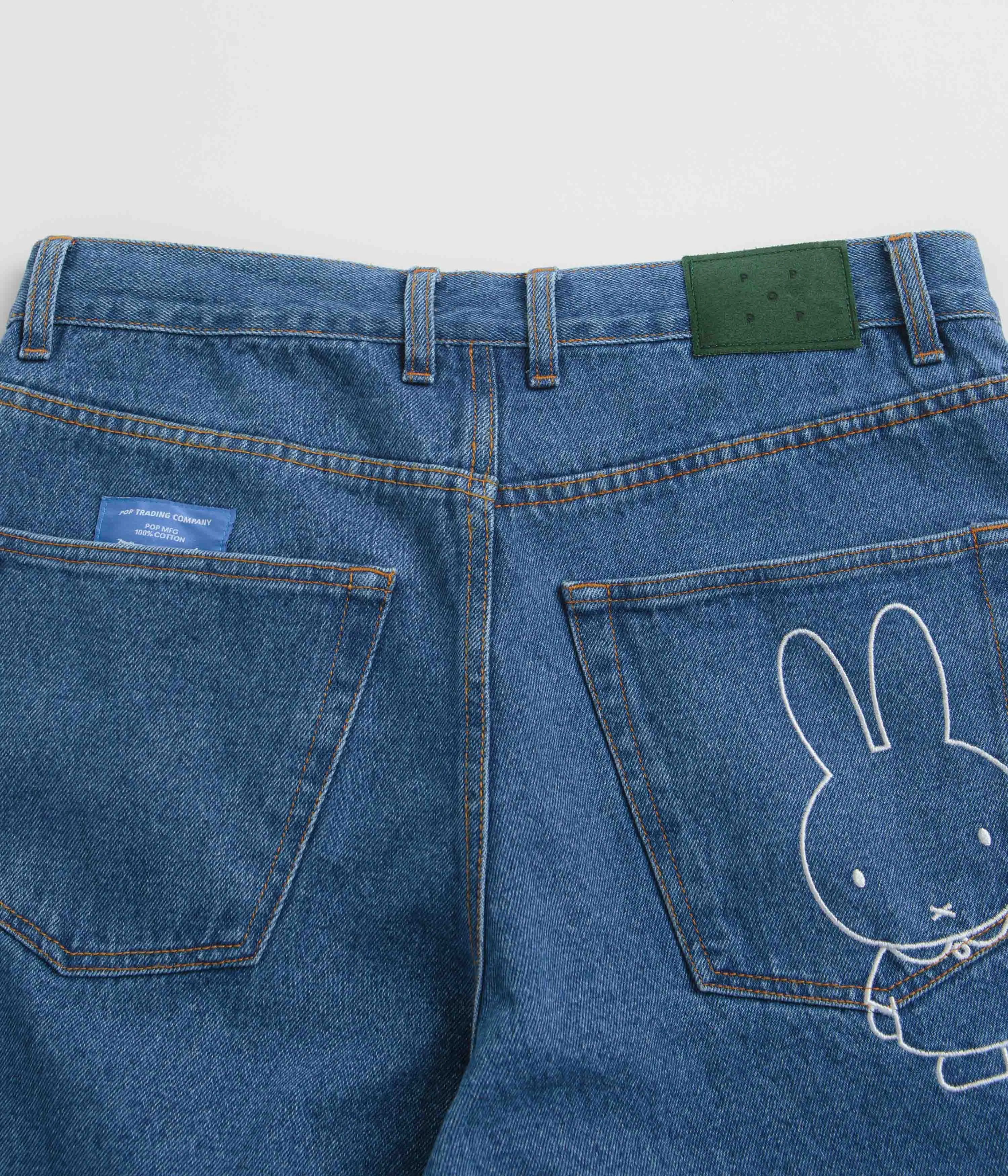 Pop Trading Company x Miffy DRS Denim Jeans - Dark Stonewash