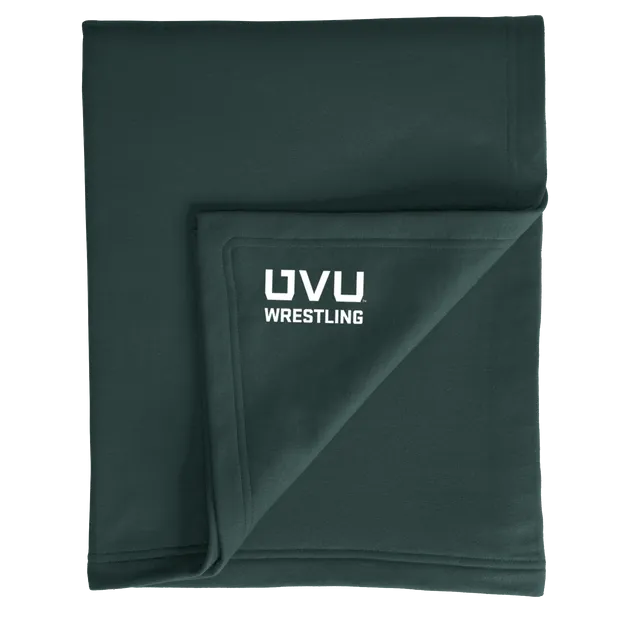 Port & Company Core Fleece Sweatshirt Blanket- UVU Wrestling