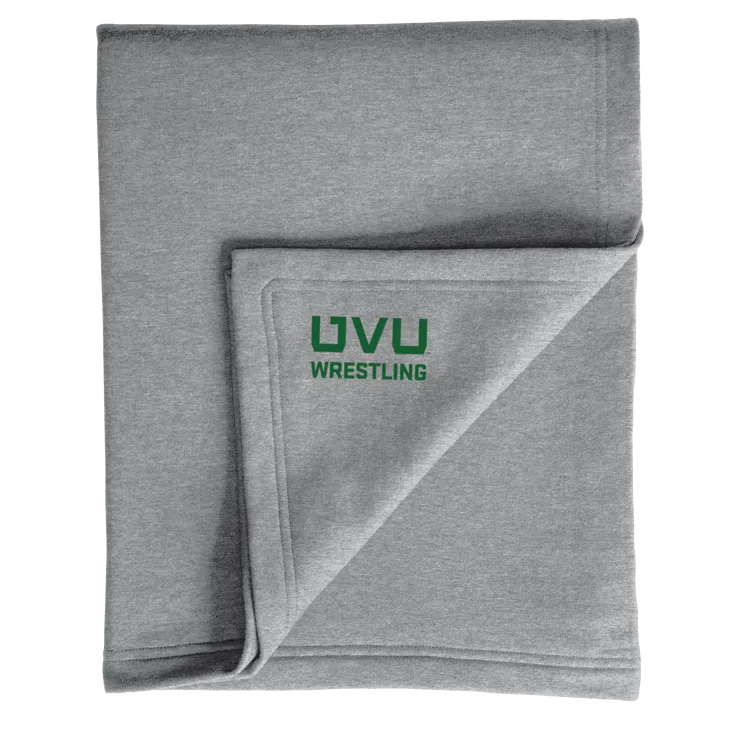 Port & Company Core Fleece Sweatshirt Blanket- UVU Wrestling