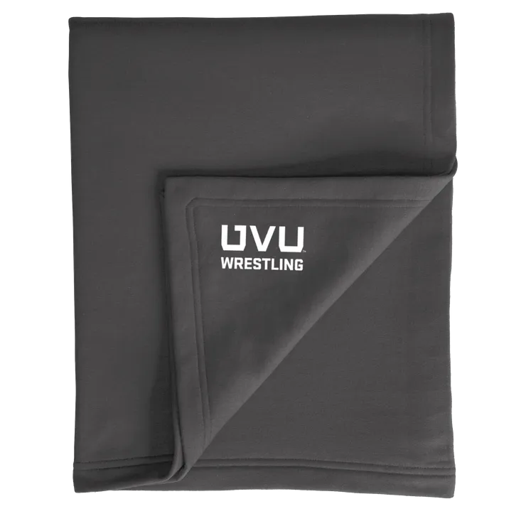 Port & Company Core Fleece Sweatshirt Blanket- UVU Wrestling