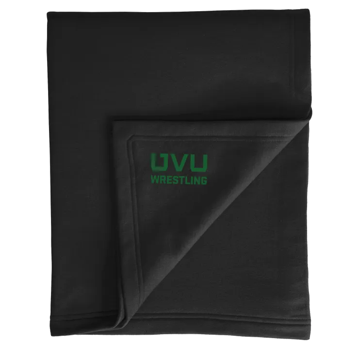 Port & Company Core Fleece Sweatshirt Blanket- UVU Wrestling