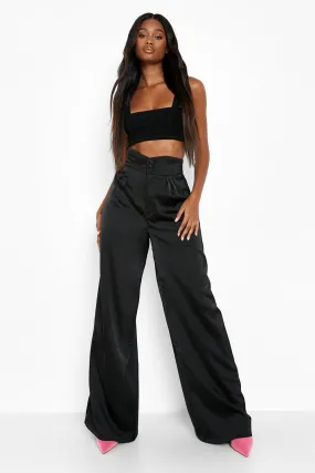 Premium Satin Wide Leg Pants