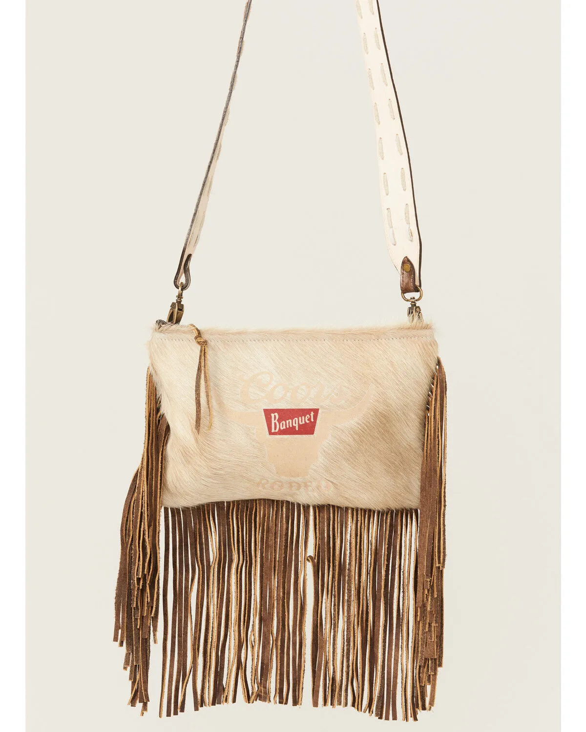 Product Name:  Keep It Gypsy Women's Coors Banquet Cowhide Fringe Maxine Crossbody Bag