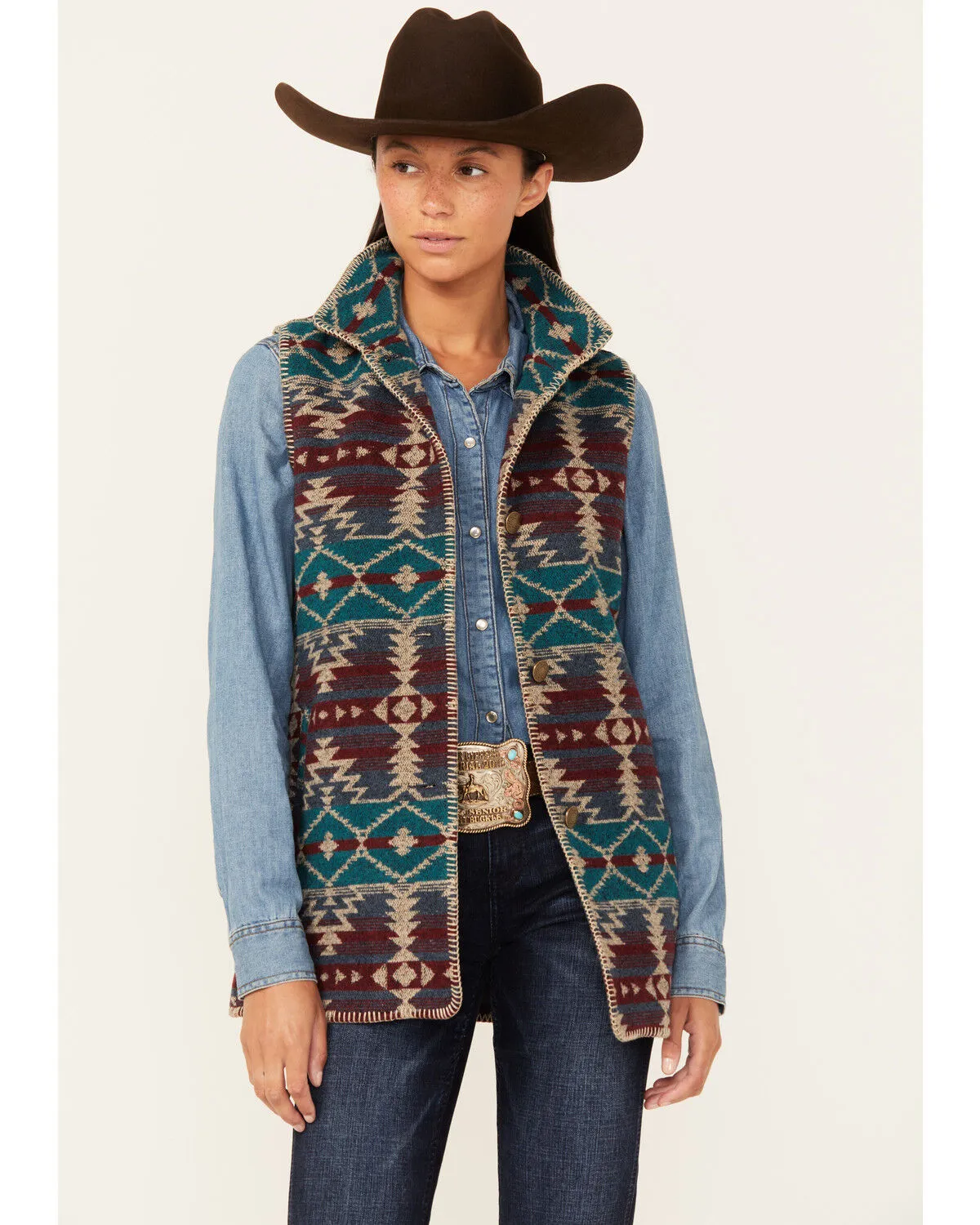 Product Name:  Outback Trading Co Women's Southwestern Print Stockard Vest