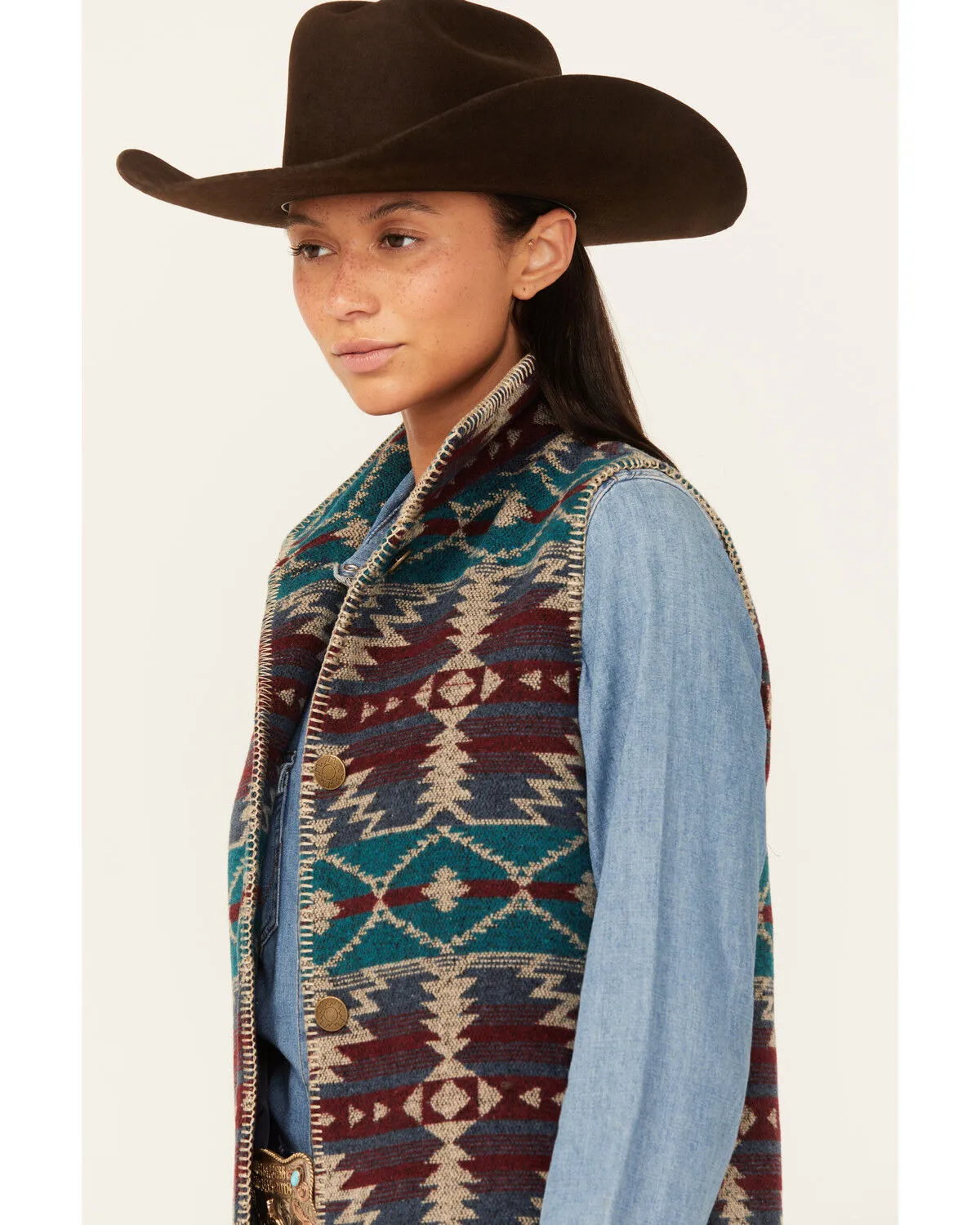 Product Name:  Outback Trading Co Women's Southwestern Print Stockard Vest