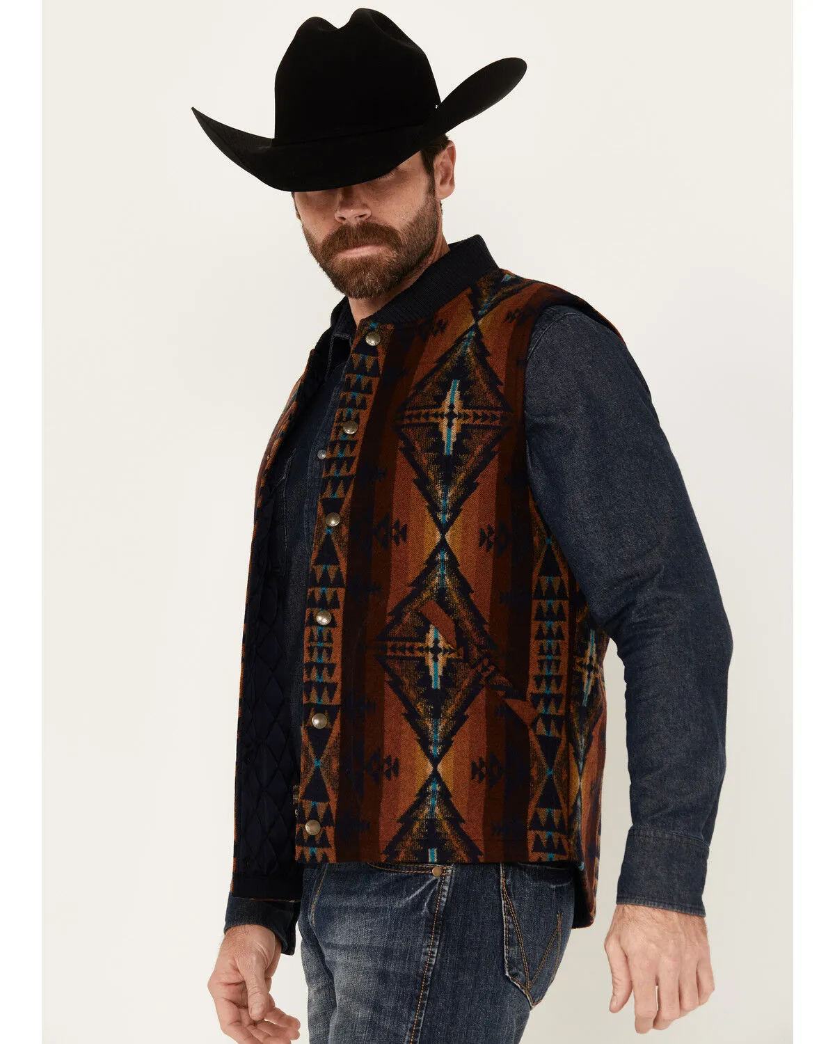 Product Name:  Pendleton Men's Parkdale Multicolor Snap Vest