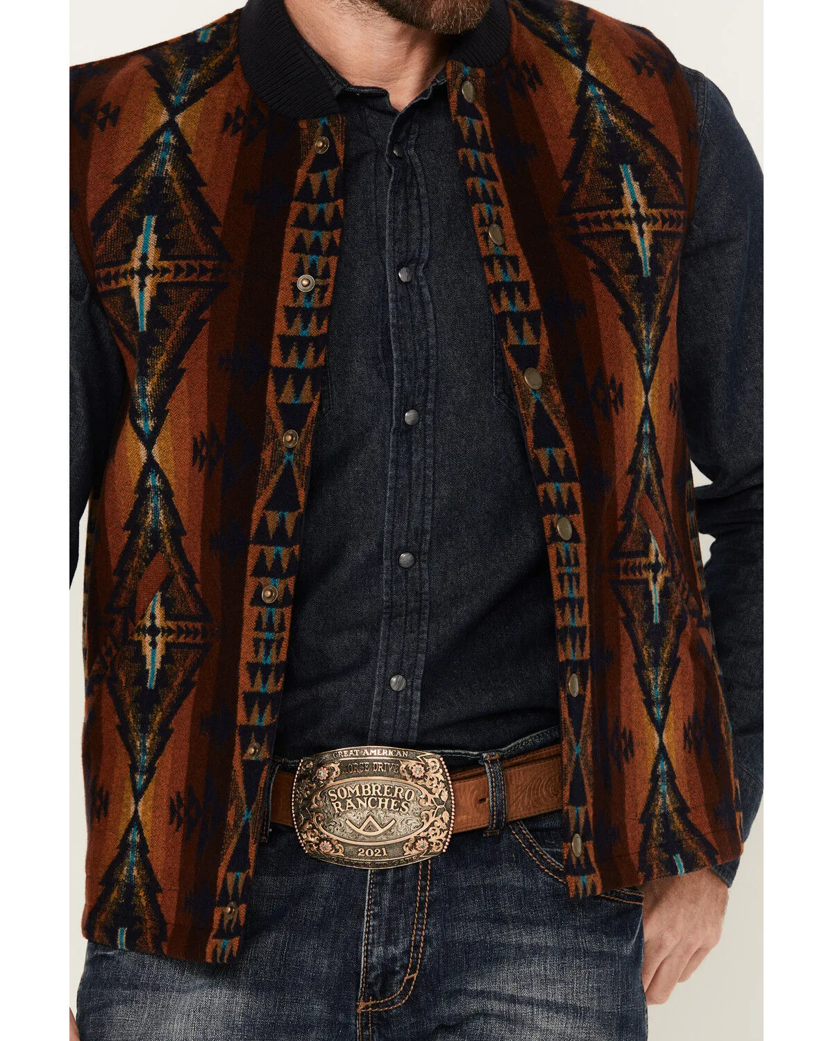 Product Name:  Pendleton Men's Parkdale Multicolor Snap Vest