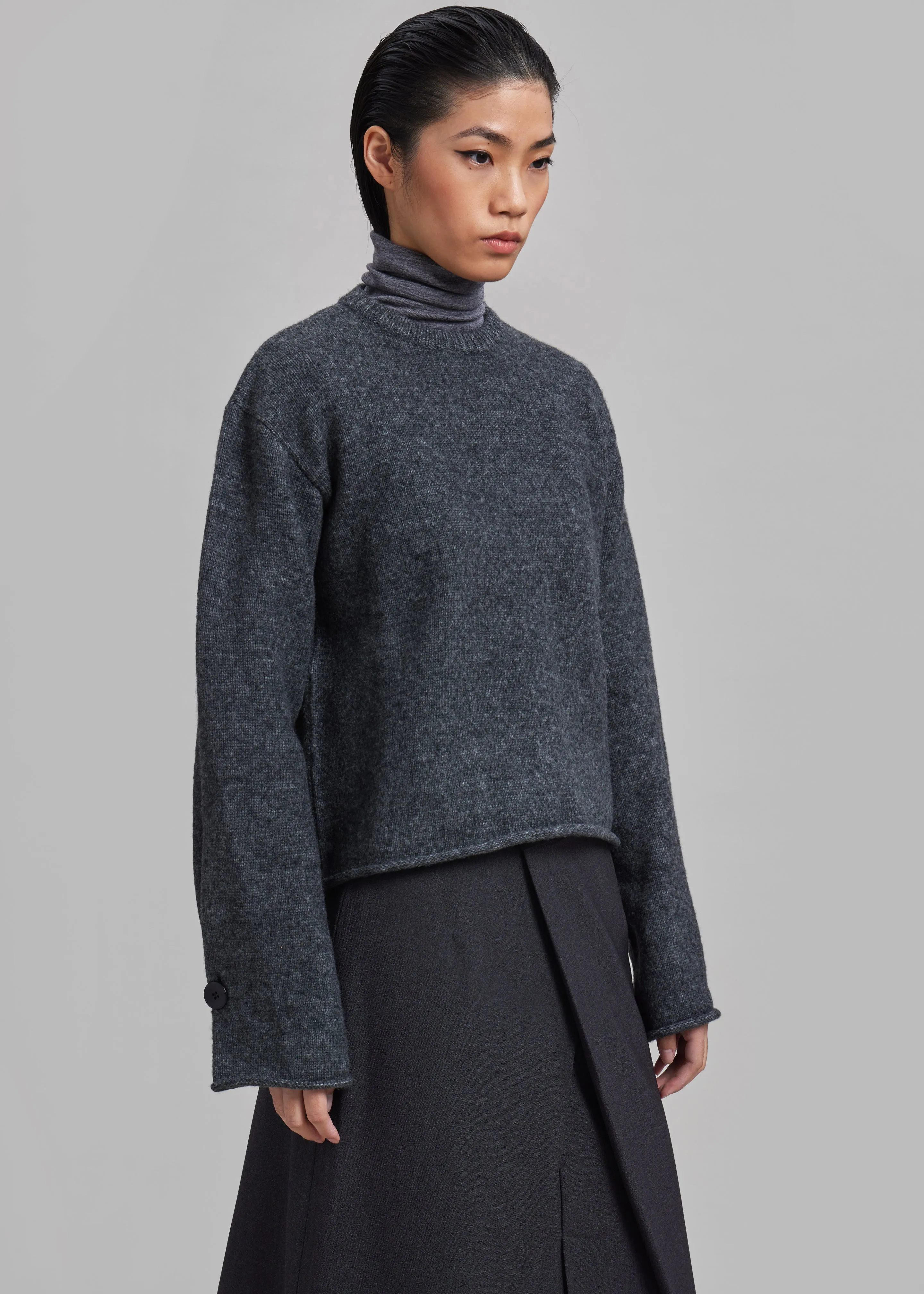 Proenza Schouler White Label Tara Sweater - Grey Melange