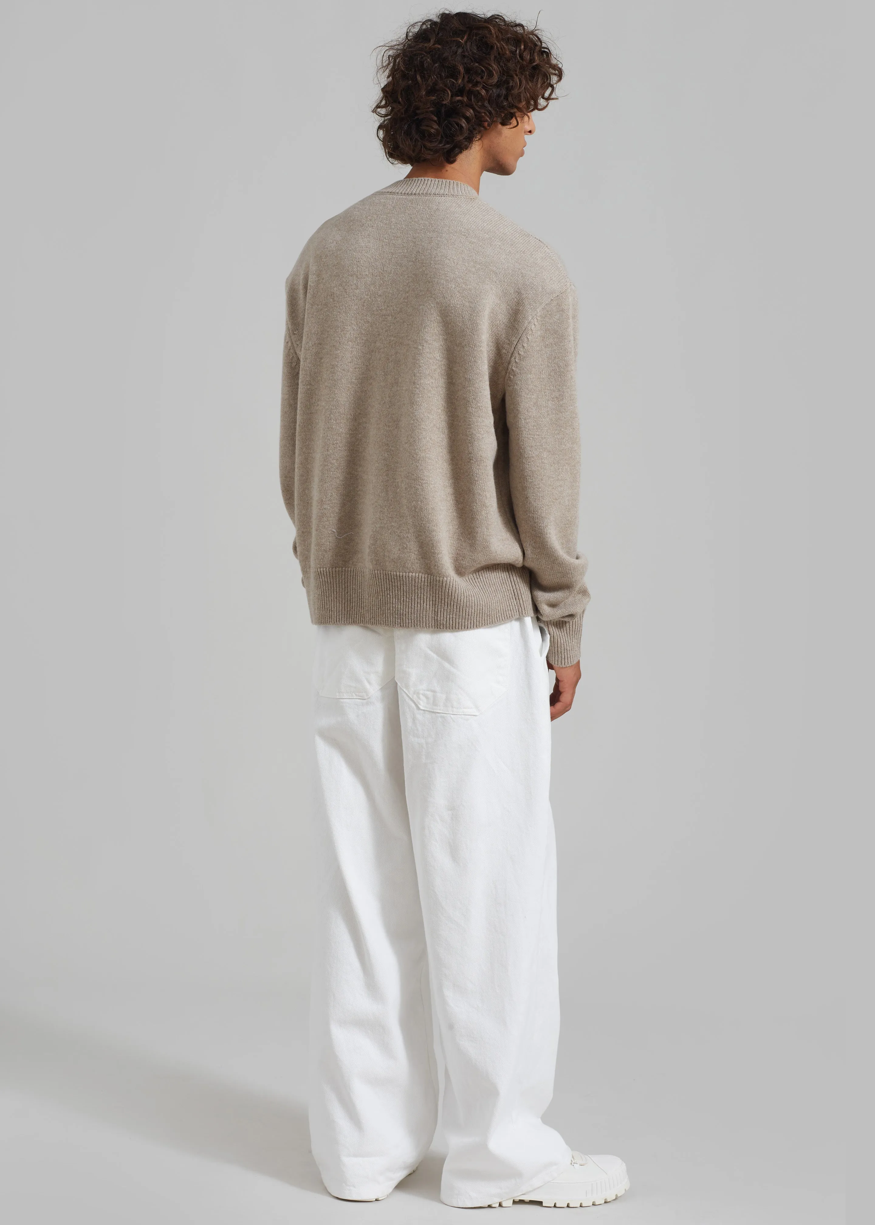 Quinton Crew Neck Sweater - Beige Melange