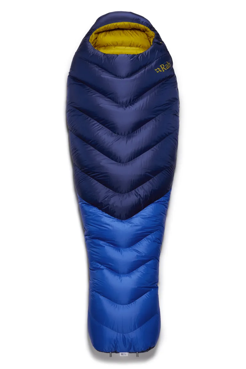 Rab Neutrino 800 Sleeping Bag Nightfall Blue - Regular - Right Zip