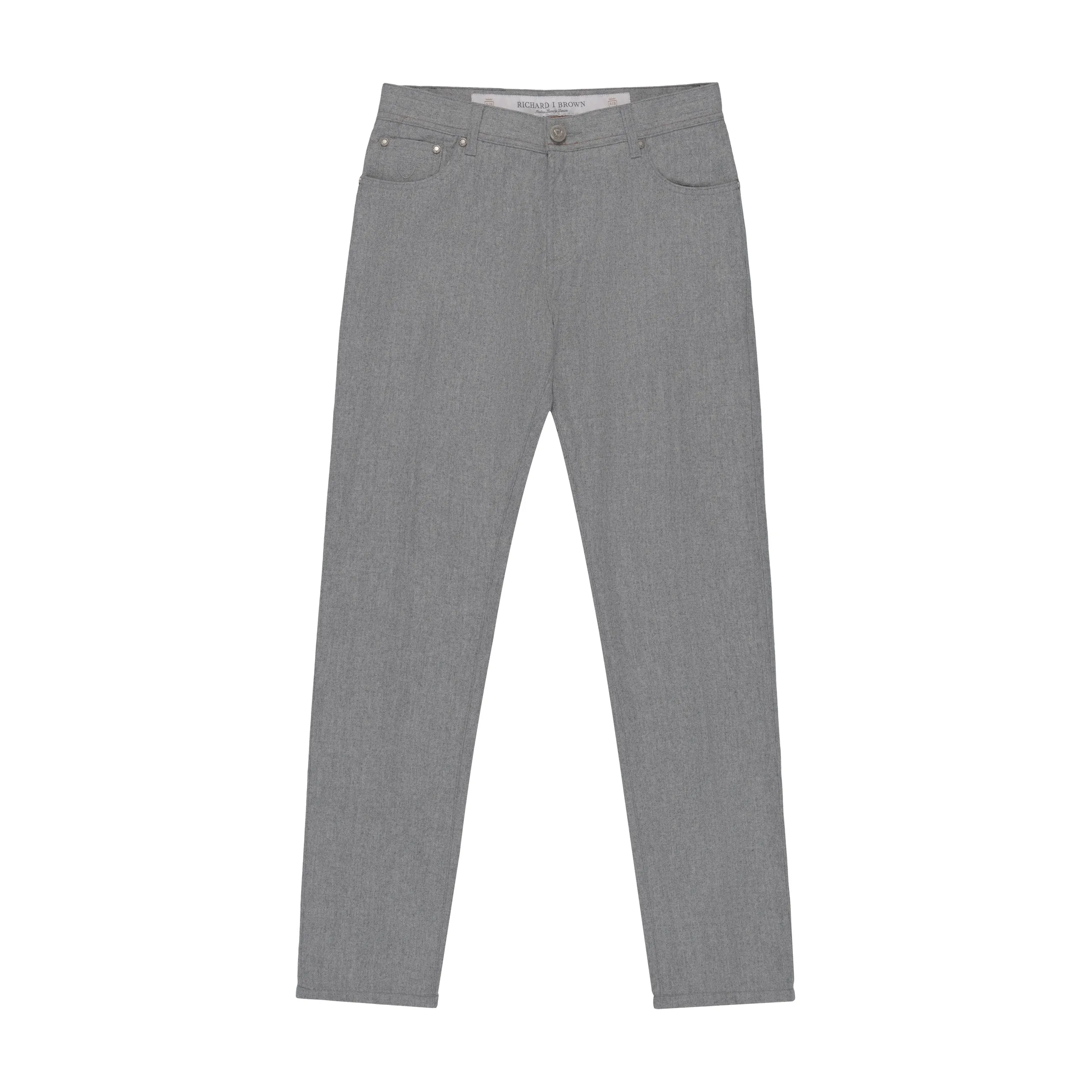  Richard J. Brown Slim-Fit Wool and Cashmere Jeans in Grey Melange