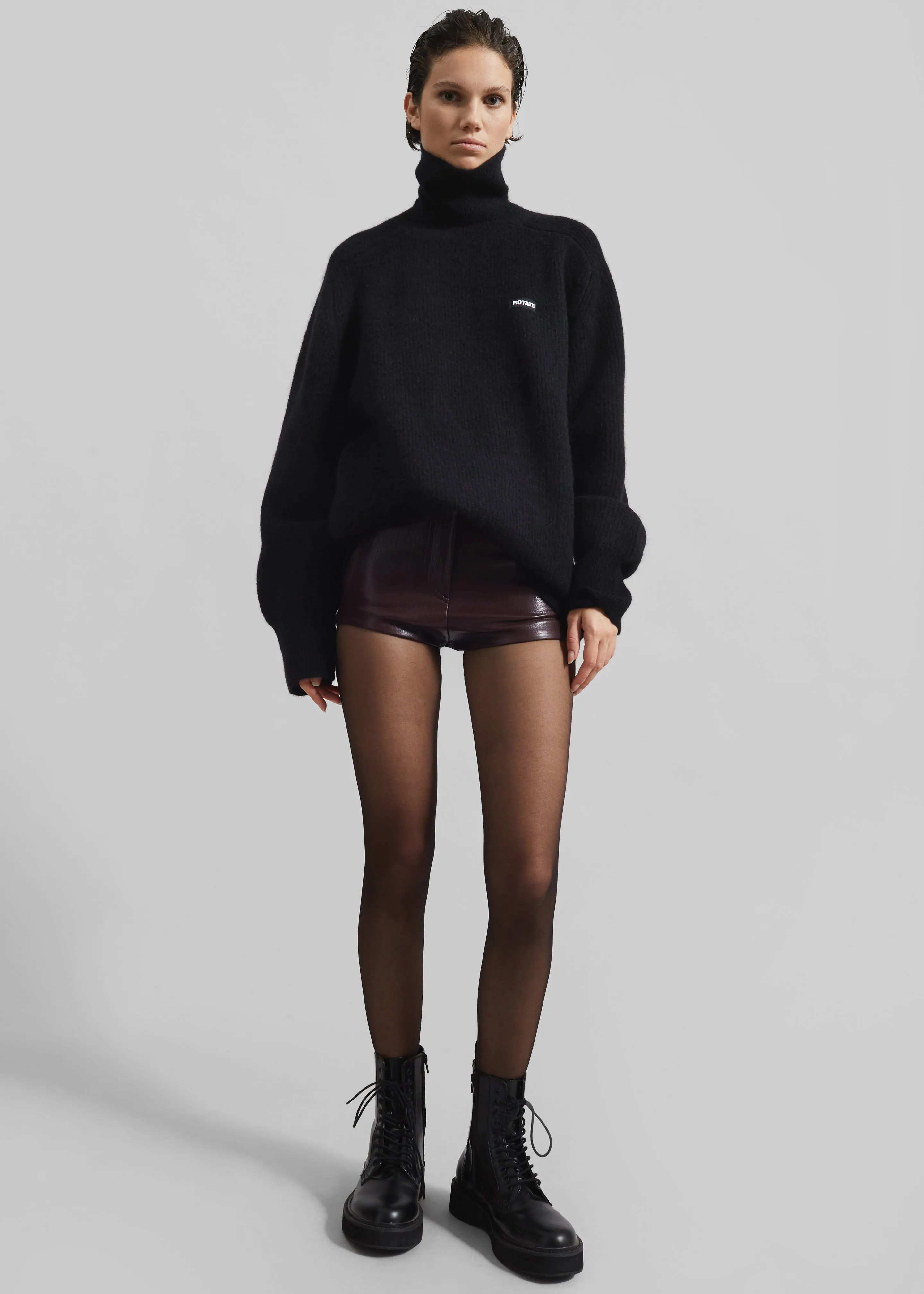 Rotate Turtleneck Sweater - Black