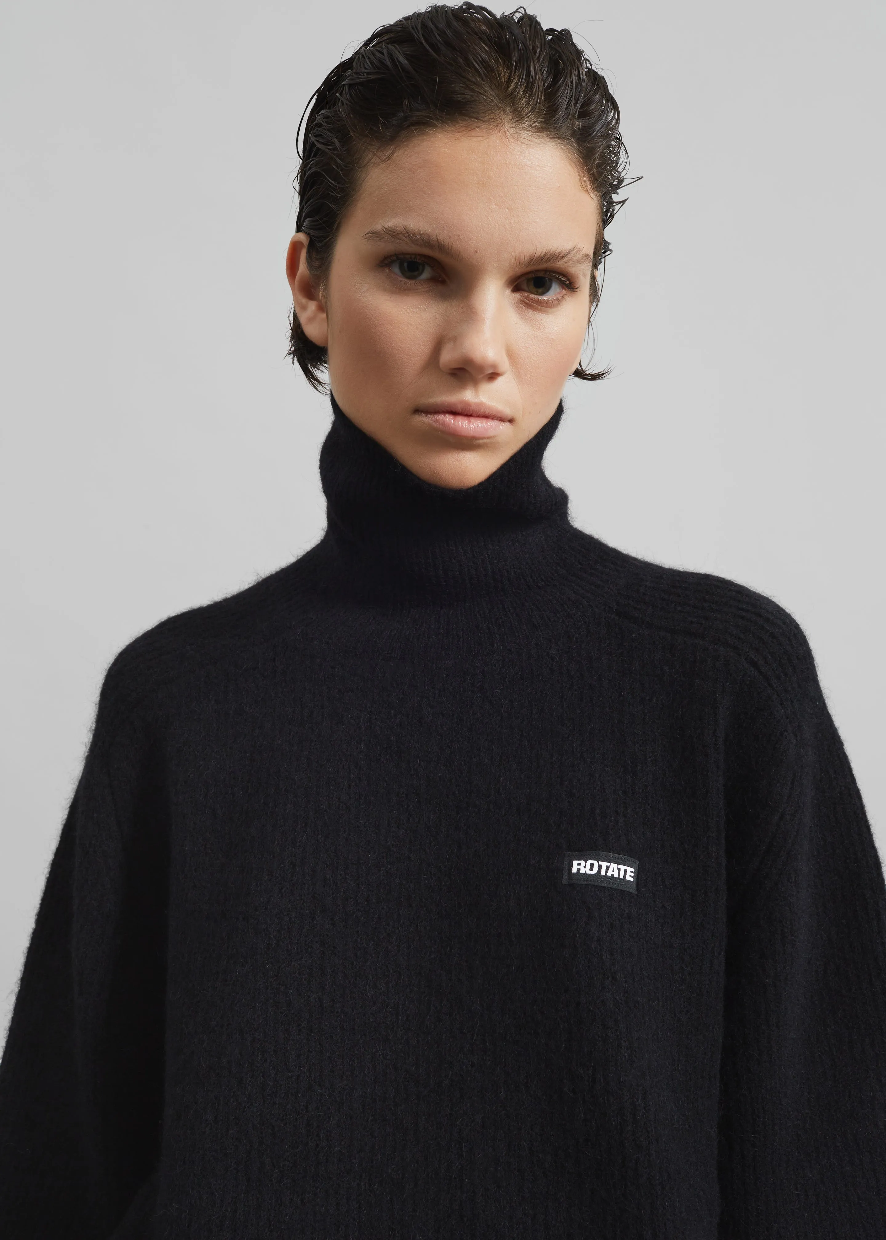 Rotate Turtleneck Sweater - Black