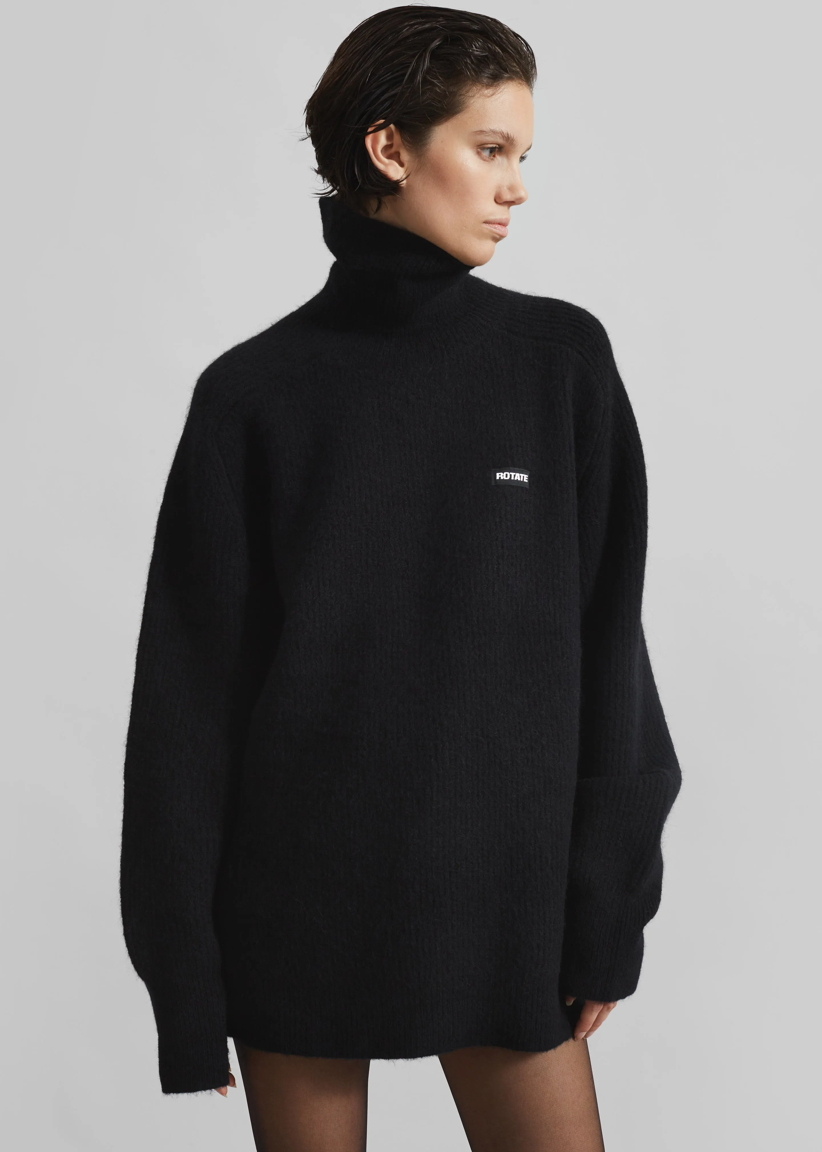 Rotate Turtleneck Sweater - Black