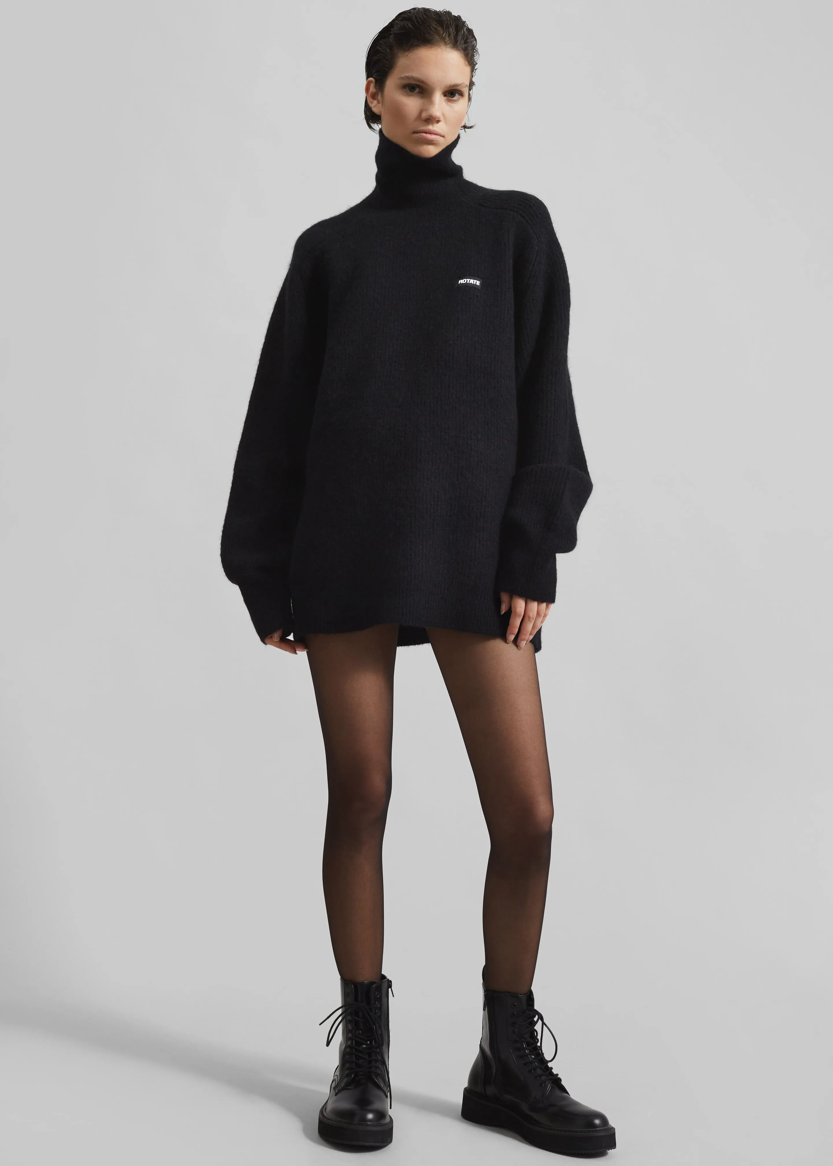 Rotate Turtleneck Sweater - Black