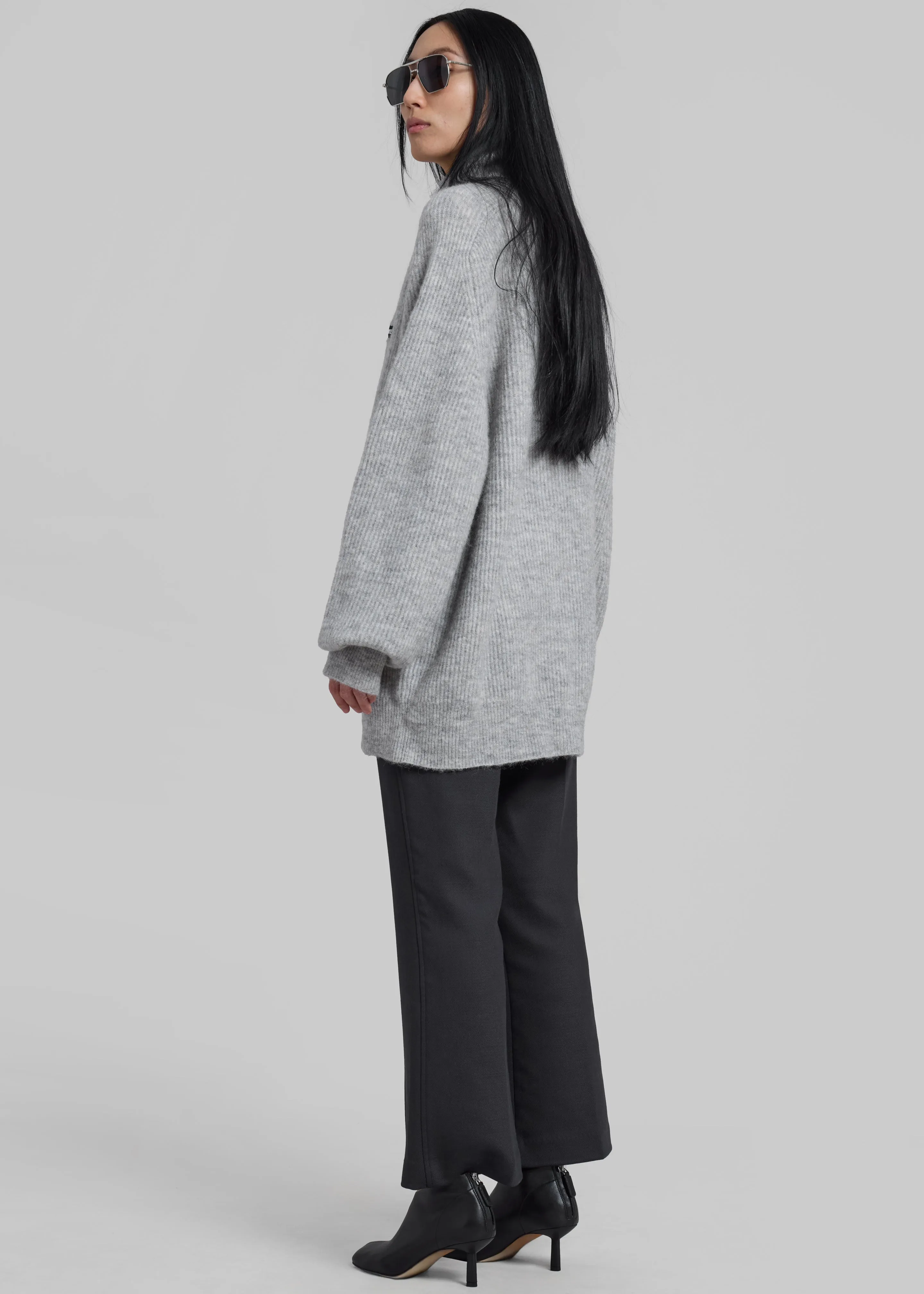 Rotate Turtleneck Sweater - Light Grey