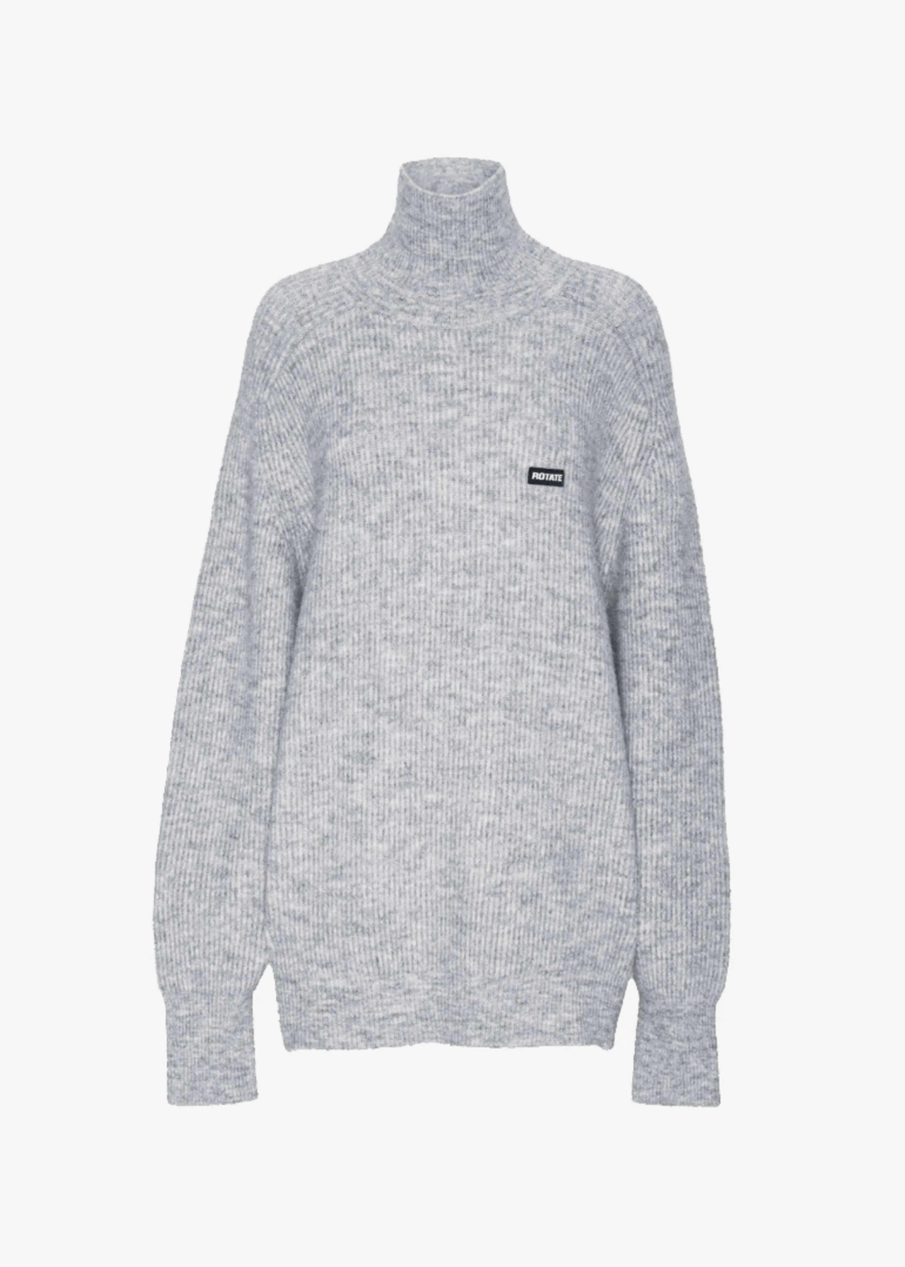 Rotate Turtleneck Sweater - Light Grey