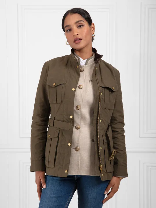 Sadie khaki Waxed Jacket