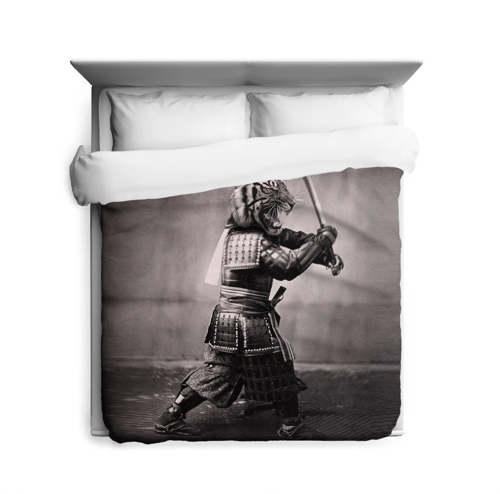 Samurai Tiger Duvet Cover