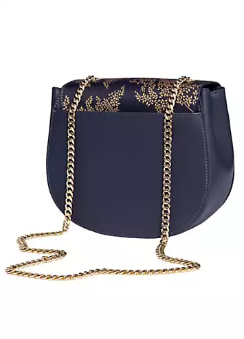 Sara Miller Smokey Blue Birds Half-Moon Crossbody Bag | Grattan