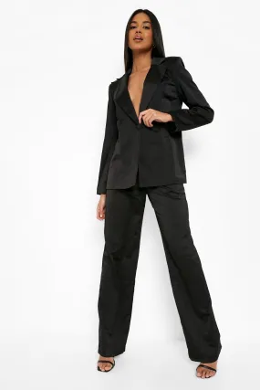 Satin Wide Leg Dress Pants