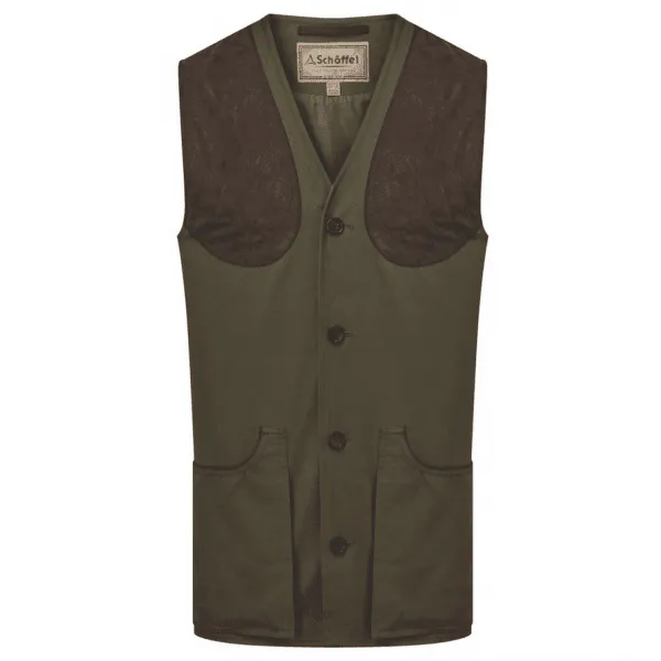 Schoffel Mens All Seasons Shooting Vest in Dark Olive