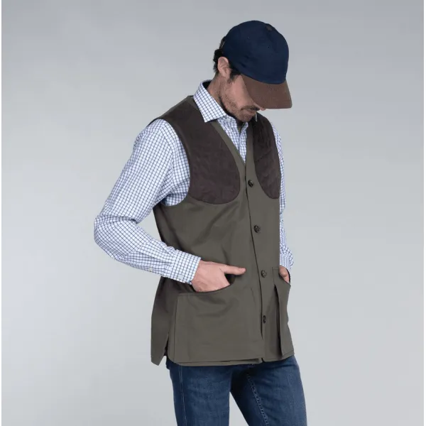 Schoffel Mens All Seasons Shooting Vest in Dark Olive