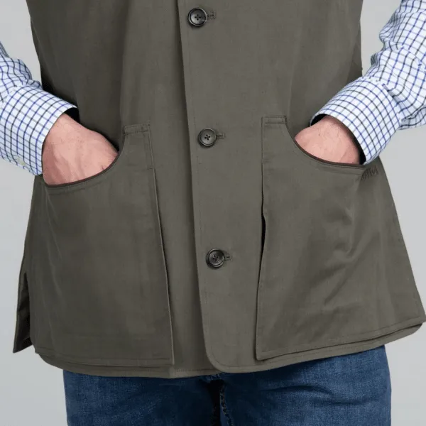 Schoffel Mens All Seasons Shooting Vest in Dark Olive