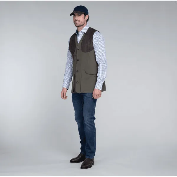 Schoffel Mens All Seasons Shooting Vest in Dark Olive