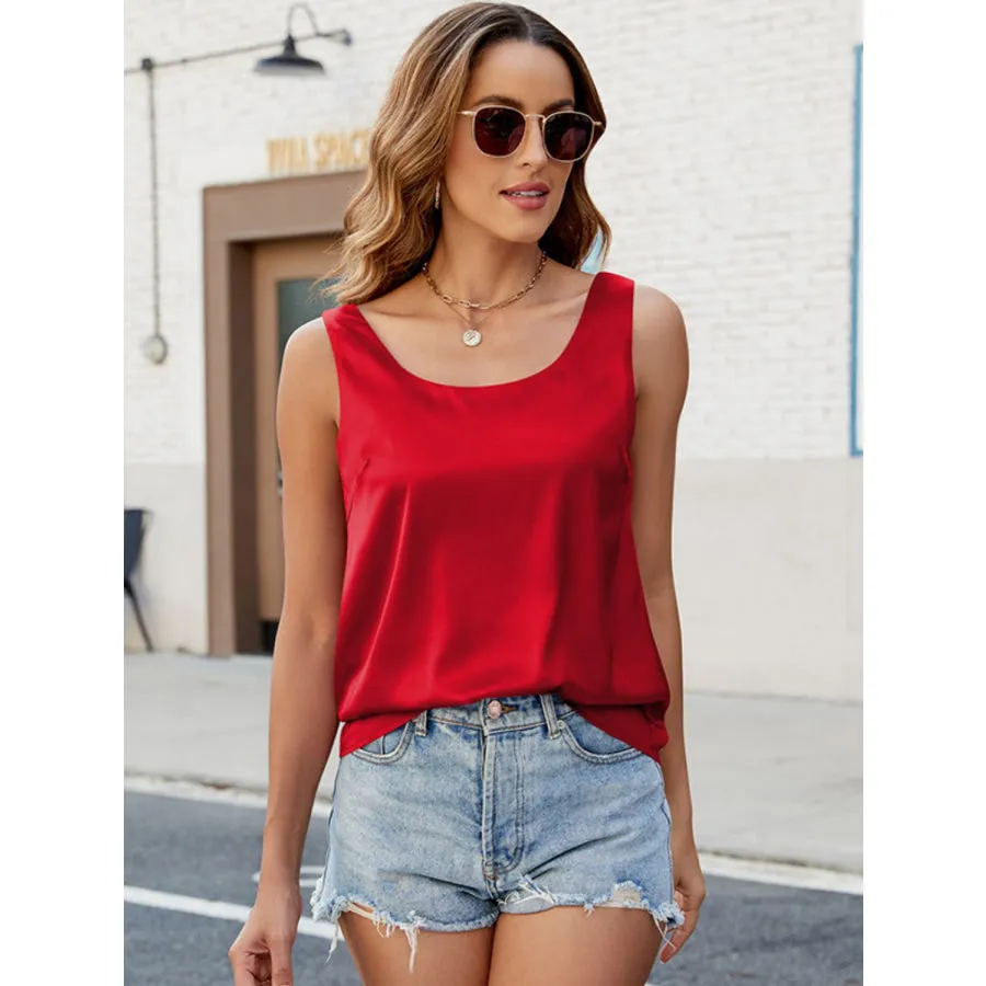 Scoop Neck Sleeveless Top