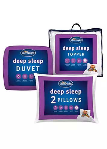 Silentnight Deep Sleep Bundle - 10.5 Tog Duvet, Pair of Pillows & Mattress Topper | Kaleidoscope