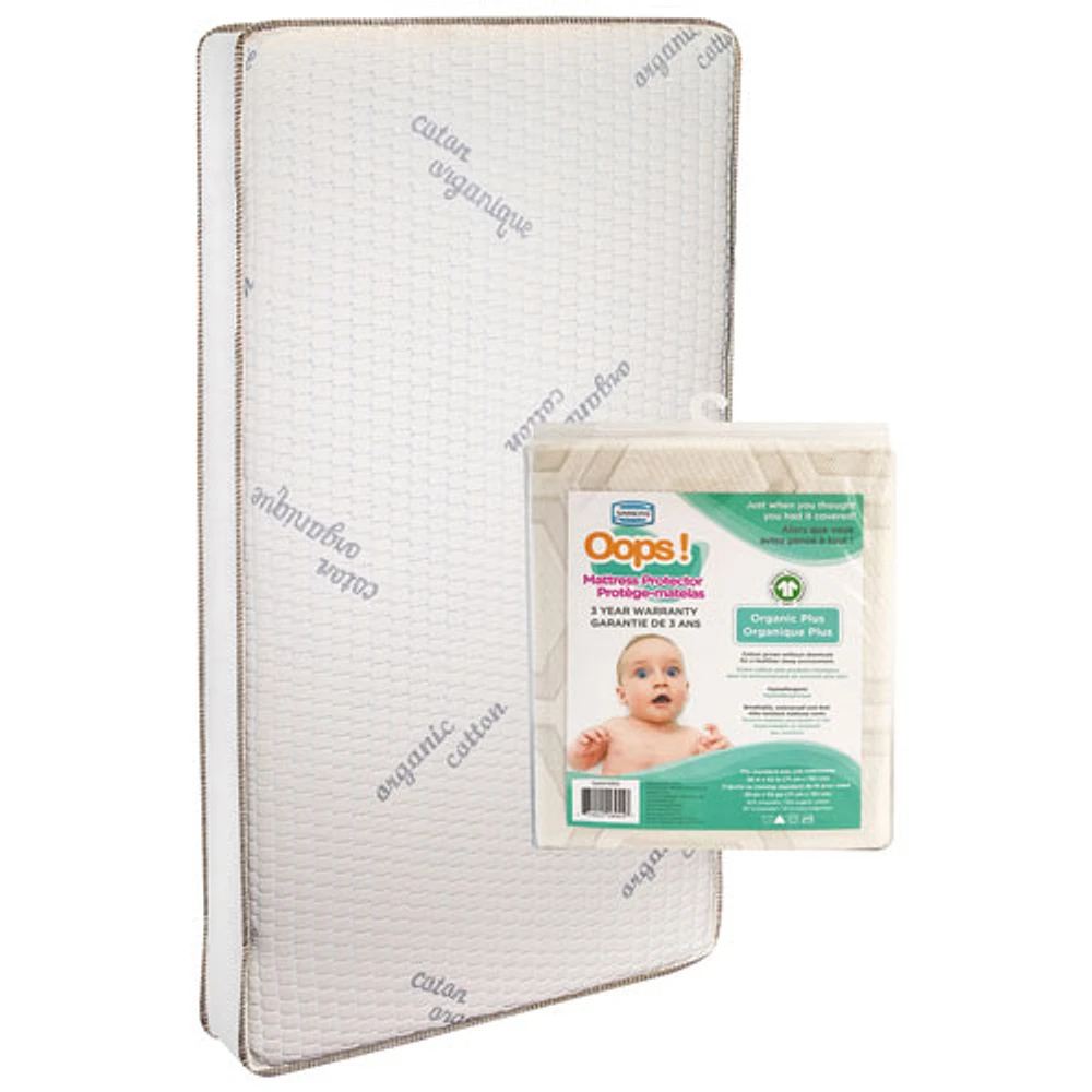 SIMMONS Simmons Organic Touch Super Firm Mattress w/ Organic Cotton Cover & Mattress Protector - Only at Best Buy